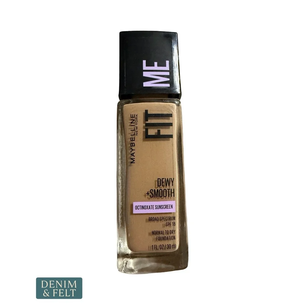 NEW Maybelline Fit Me Dewy Smooth Foundation 225 Medium Buff SPF 18 1oz